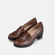 Talon Femme En Cuir - Marron