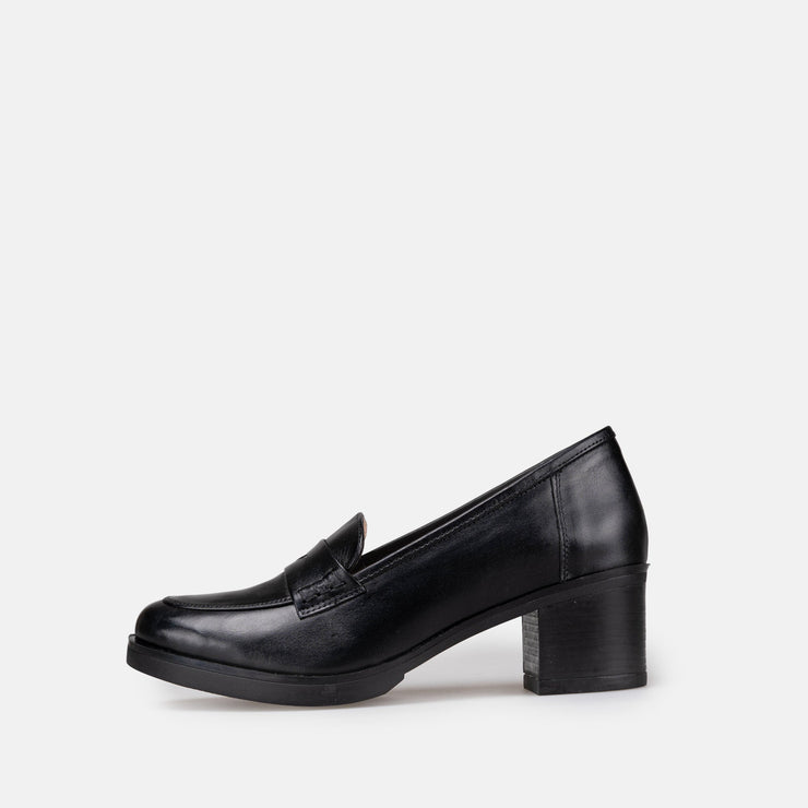 Talon Femme En Cuir - Noir