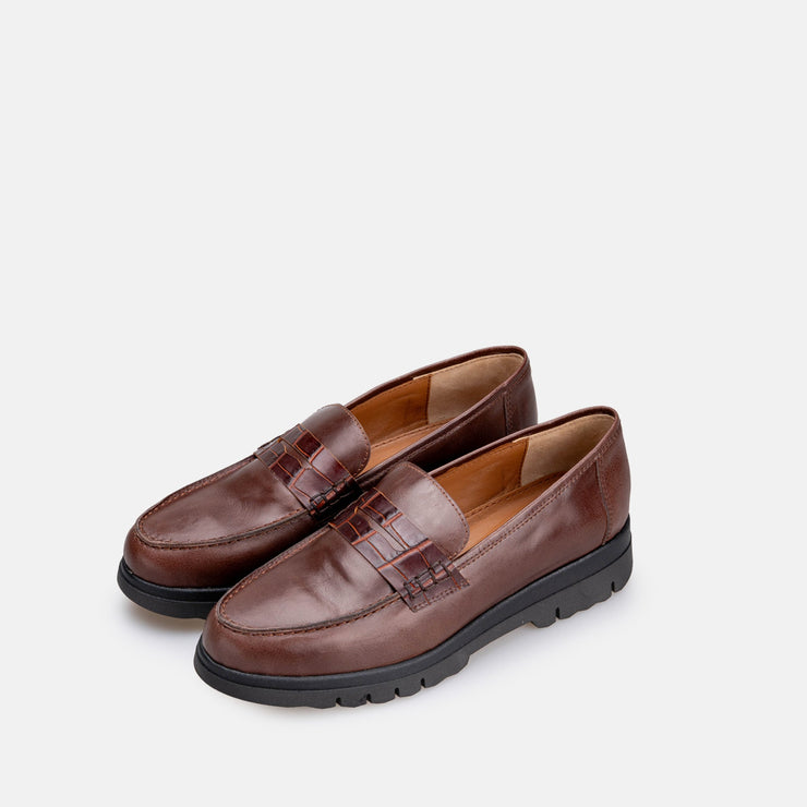 Chaussure Femme En Cuir - Marron