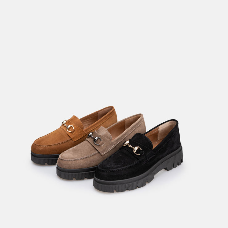 Chaussure Femme En Daim - Taupe