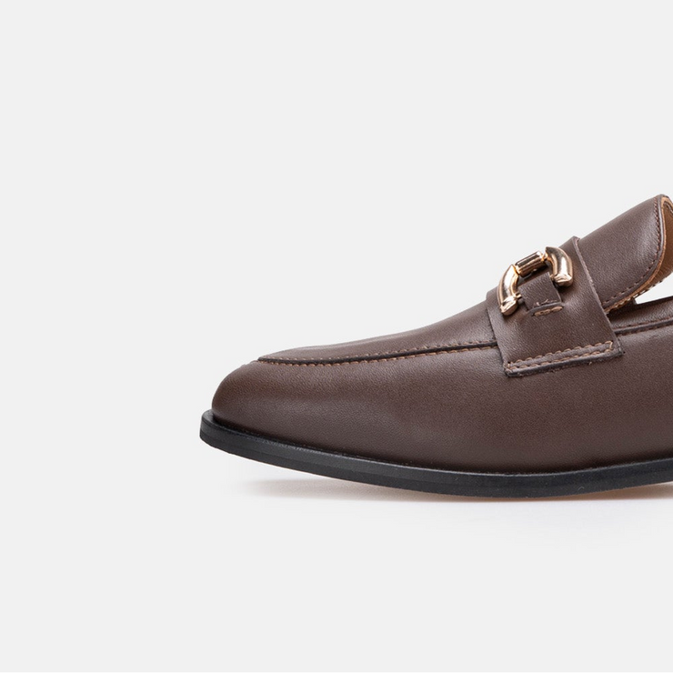 Chaussure Femme En Cuir - Marron