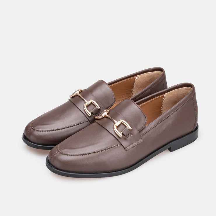 Chaussure Femme En Cuir - Marron
