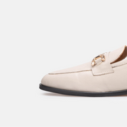 Chaussure Femme En Cuir - Beige