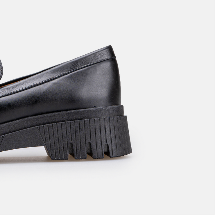 Chaussure Femme En Cuir - Noir