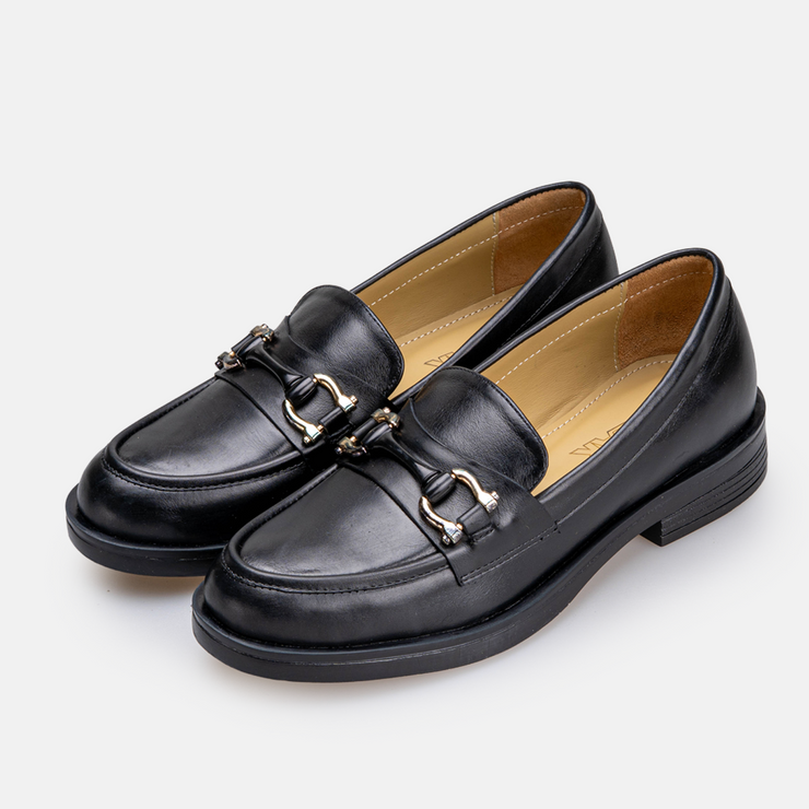 Chaussure Femme En Cuir - Noir