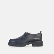 Chaussure En Cuir - Bleu Marine